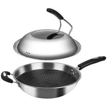 Multifunction Wok 304 stainless steel Food grade Full screen honeycomb Wok
Multifunction Wok 304 stainless steel Food grade Full screen honeycomb Wok