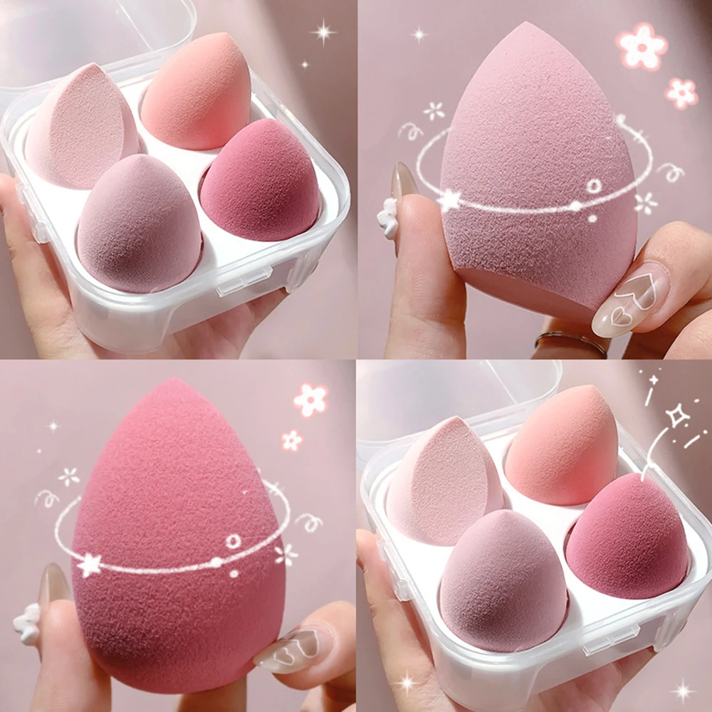 4pcs Makeup Egg Soft Beauty Sponge Cosmetic Puff With Storage Box For Foundation Concealer Cream Makeup Tools
4pcs Makeup Egg Soft Beauty Sponge Cosmetic Puff With Storage Box For Foundation Concealer Cream Makeup Tools
