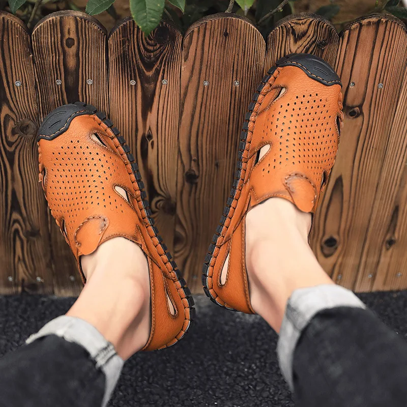 2019 Summer Closed-toe Sandals Men's New Style Cowhide Korean-style Fashion Soft-Sole Men Casual Versatile Sandals Men's
2019 Summer Closed-toe Sandals Men's New Style Cowhide Korean-style Fashion Soft-Sole Men Casual Versatile Sandals Men's