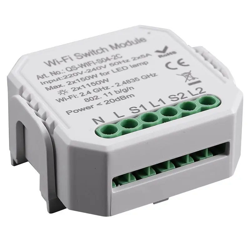 Wifi Smart Light Switch Diy Breaker Module Smart Life/Tuya App Remote Control,Working with for Alexa Echo Google Home 2 Gang 2 W
Wifi Smart Light Switch Diy Breaker Module Smart Life/Tuya App Remote Control,Working with for Alexa Echo Google Home 2 Gang 2 W