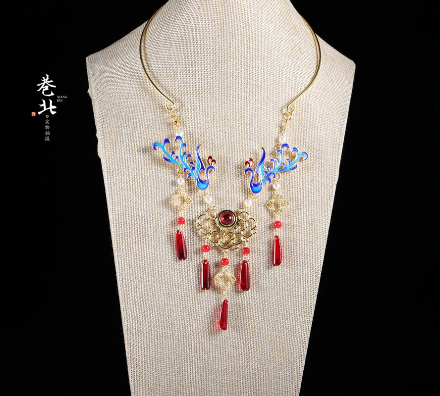 Classical Han element Conophytum pucillum Pearl Tassel Necklace Hanfu Costume Fairy Cloisonne Phoenix Handmade Ornaments Cosplay 
Classical Han element Conophytum pucillum Pearl Tassel Necklace Hanfu Costume Fairy Cloisonne Phoenix Handmade Ornaments Cosplay