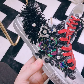 JELLYFOND students canvas shoes Women Casual Flats Lace-up Flats Female Spring Autumn bling crystal Women Shoes flat Sneakers
JELLYFOND students canvas shoes Women Casual Flats Lace-up Flats Female Spring Autumn bling crystal Women Shoes flat Sneakers