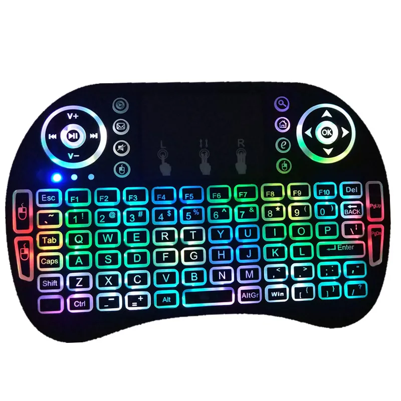 Backlit I8 2.4G Air Wireless Keyboard Air Mouse 2.4GHZ Russian Touchpad Black Touchpad For Android TV Box Notebook
Backlit I8 2.4G Air Wireless Keyboard Air Mouse 2.4GHZ Russian Touchpad Black Touchpad For Android TV Box Notebook