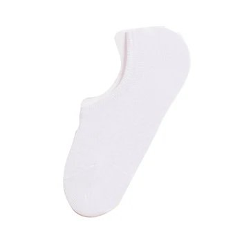 5 Pairs Men Invisible Socks Wothout Press Casual Non Slip Cotton Blend Comfortable Soft Sweat Absorbing Elastic Sneaker Solid
