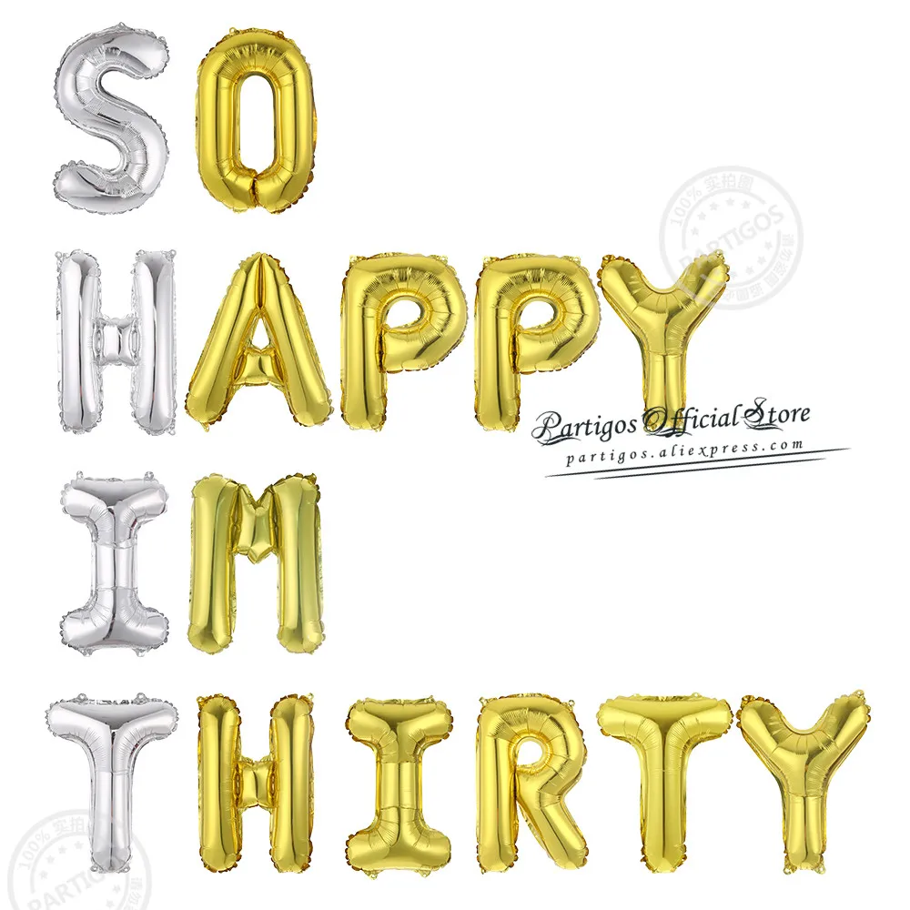 15Pcs/Set 12/16Inch Mixed Rose Gold Foil Letter Balloons 30th Birthday Party Decorations So Happy Im Thirty Balls Banners 15Pcs/Set 12/16Inch Mixed Rose Gold Foil Letter Balloons 30th Birthday Party Decorations So Happy Im Thirty Balls Banners