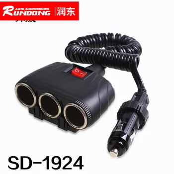 Shunwei three-hole cigarette lighter with locking function on-board one-to-three converter 1.2m line SD-1924
Shunwei three-hole cigarette lighter with locking function on-board one-to-three converter 1.2m line SD-1924