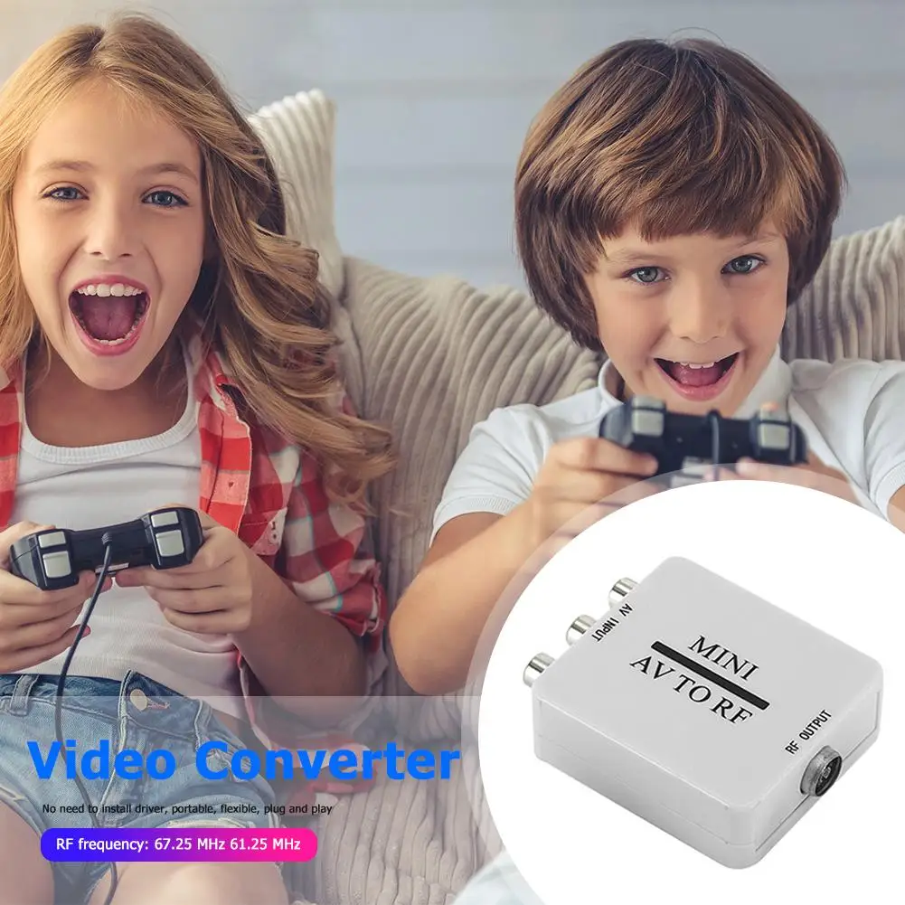 AV к RF 67 25 МГц 61 ТВ коммутатор RCA CVSB Мини HD видео конвертер область применения Vhs