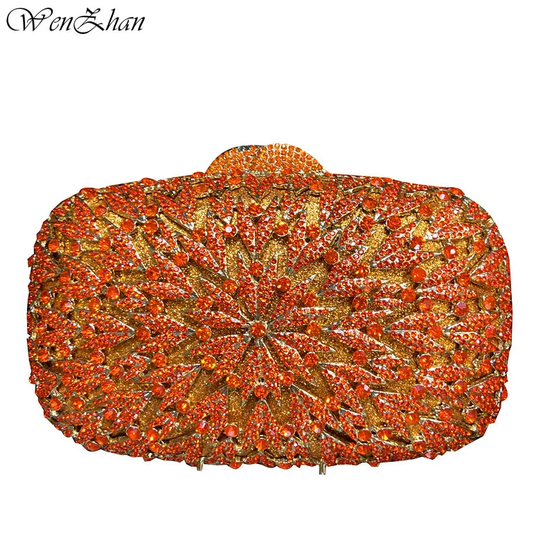 Orange Crystal Luxury Handbags Women Clutch Evening Bags Girls Metal Minaudiere Wedding Party Purse Bolsos de Noches wallet A9-1
Orange Crystal Luxury Handbags Women Clutch Evening Bags Girls Metal Minaudiere Wedding Party Purse Bolsos de Noches wallet A9-1