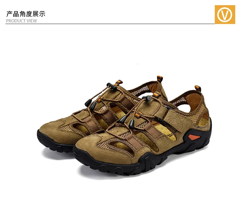 New Roman genuine leather men sandals summer cow leather for beach male shoes mens gladiator sandal Plus size 38-46 (24)