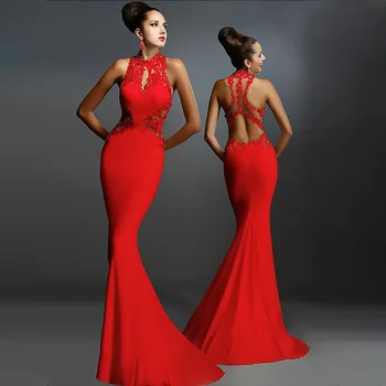 Elegant Halter Neck Sleeveless Applique Satin Mermaid Evening Dress Sexy Backless Trumpt Party Dress Robe De Soiree 2020
Elegant Halter Neck Sleeveless Applique Satin Mermaid Evening Dress Sexy Backless Trumpt Party Dress Robe De Soiree 2020