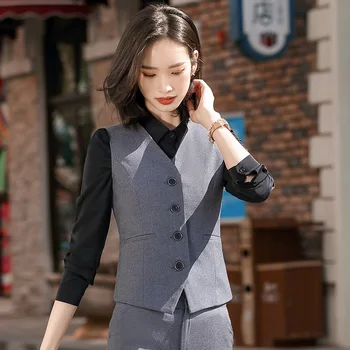 Gdx203 Occupation Pack Waistcoat Suit Lady 2020 Spring New Style Fashion Temperament Business Positive Pack Work Clothes 
Gdx203 Occupation Pack Waistcoat Suit Lady 2020 Spring New Style Fashion Temperament Business Positive Pack Work Clothes