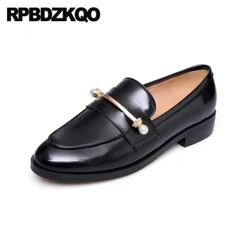 genuine leather loafers black chinese metal custom flats designer shoes women luxury 2019 pearl ladies slip on british style
genuine leather loafers black chinese metal custom flats designer shoes women luxury 2019 pearl ladies slip on british style
