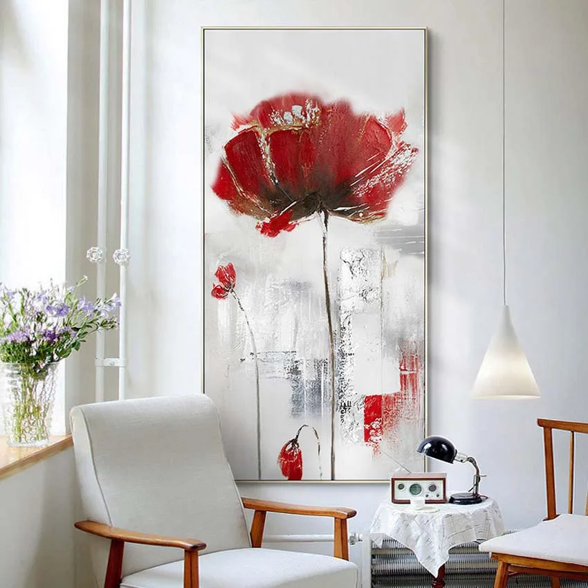 Custom Handmade Canvas Oil Painting Flowers Wall Decor Simple Abstract Vertical Board Mural For Living Room Bedroom Office Hotel
Custom Handmade Canvas Oil Painting Flowers Wall Decor Simple Abstract Vertical Board Mural For Living Room Bedroom Office Hotel