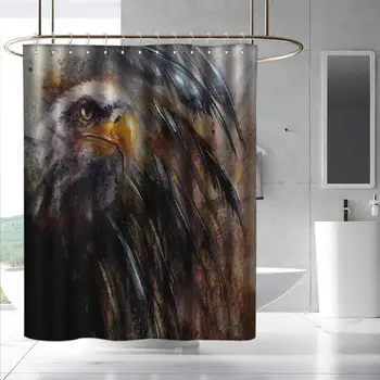 Eagle Bathroom Fabric Curtains Painting Style Bird with Black Feathers on Abstract Backdrop Symbol of USA Shower Curtains in
Eagle Bathroom Fabric Curtains Painting Style Bird with Black Feathers on Abstract Backdrop Symbol of USA Shower Curtains in