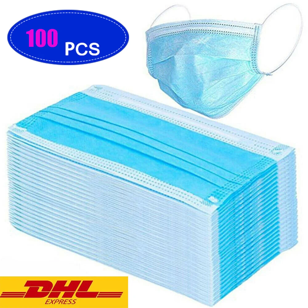 DHL 100PCS FACE Mask Disposable Earloop Anti Pollution Dust 3 Ply Protective Respirator Face Mask Mask Filter
DHL 100PCS FACE Mask Disposable Earloop Anti Pollution Dust 3 Ply Protective Respirator Face Mask Mask Filter