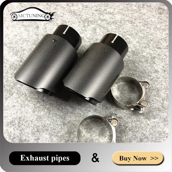 Free Shipping:1 Pair Glossy Stainless Steel Black Matt Carbon Fiber Exhaust Tip for Universal Exhaust tips 
Free Shipping:1 Pair Glossy Stainless Steel Black Matt Carbon Fiber Exhaust Tip for Universal Exhaust tips