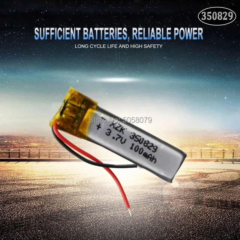 1 шт. литий-полимерные аккумуляторные батареи 3 7 В 60 мАч 350829 для Mp3 MP4 MP5 GPS bluetooth |