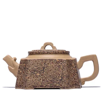 Yixing Raw Ore Yellow Twisted Mud Purple Teapot Tea Set Famous Hand-drawn Angle Auspicious Square Tea Kettle Household Tea Pot
Yixing Raw Ore Yellow Twisted Mud Purple Teapot Tea Set Famous Hand-drawn Angle Auspicious Square Tea Kettle Household Tea Pot