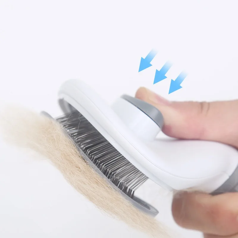 

Dog Brush One-Click Hair Removal Cat Comb for Shedding & Grooming Long or Short Hair Self Cleaning Slicker Brush Pet Supplies