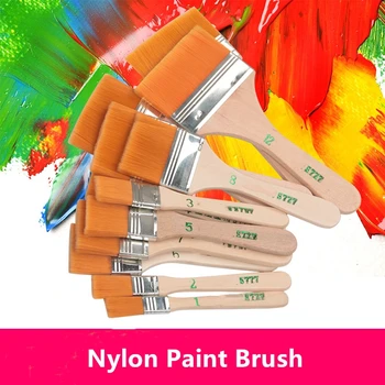 High Quality Nylon Paint Brush Different Size Wooden Handle Watercolor Brushes For Acrylic Oil Painting School Art Supplies
High Quality Nylon Paint Brush Different Size Wooden Handle Watercolor Brushes For Acrylic Oil Painting School Art Supplies