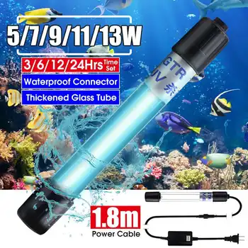 

3W/5W/7W/9W/11W/13W Aquarium Submersible UV Light Ultraviolet Sterilizer Lamp Water Cleaner Pond Fish Tank Bactericidal Lamp
