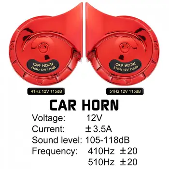 Universal 118dB Waterproof Twin Trumpet High / Low Tone 12V Horn Kit with Bracket Fit for Car / Motorcycle
Universal 118dB Waterproof Twin Trumpet High / Low Tone 12V Horn Kit with Bracket Fit for Car / Motorcycle