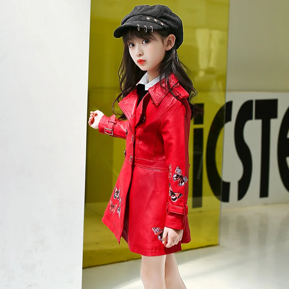 Jacket For Girls Butterfly Embroidery Jacket For Girl Long Leather Jacket For Children Autumn Winter Costume For Girls 
Jacket For Girls Butterfly Embroidery Jacket For Girl Long Leather Jacket For Children Autumn Winter Costume For Girls