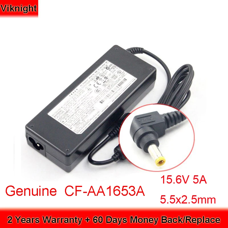 Genuine 15.6V 5A CF-AA1653A AC Adapter for Panasonic ToughBook CF-30 CF30 CF-P1 CF-29 CF-51 CF-18 CF-AA1653A MA CF-AA1653 M2
Genuine 15.6V 5A CF-AA1653A AC Adapter for Panasonic ToughBook CF-30 CF30 CF-P1 CF-29 CF-51 CF-18 CF-AA1653A MA CF-AA1653 M2