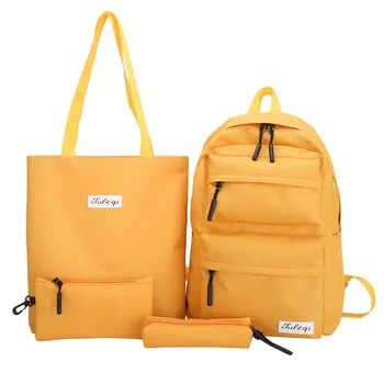 4Pcs Female Backpack Simple Style Multifunctional Large Capacity Canvas Four-piece Bag Fashion Student Bag Backpack Mochila#40
4Pcs Female Backpack Simple Style Multifunctional Large Capacity Canvas Four-piece Bag Fashion Student Bag Backpack Mochila#40