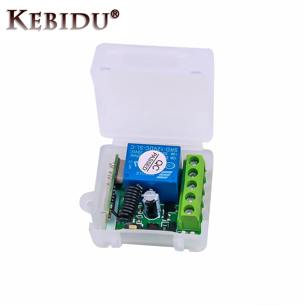 Беспроводной пульт дистанционного управления KEBIDU DC 12 В 1CH 433 МГц реле модуль