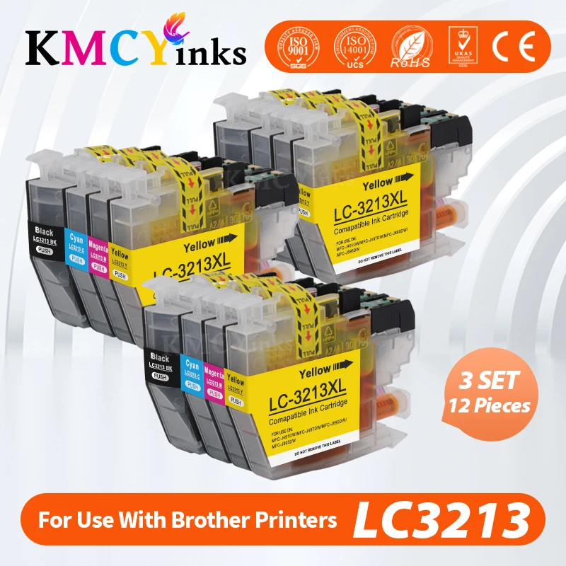 

KMCYinks LC 3213 Compatible for LC3211 LC3213 Ink Cartridge For Brother DCP-J772DW DCP-J774DW MFC-J890DW MFC-J895DW Printers