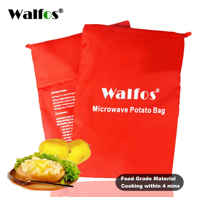 WALFOS 1PC Washable Microwave Potato Bag For Oven Quick Fast (Cooks 4 Potatoes At Once) Steam Pocket In 4 Minutes Easy Cooking
WALFOS 1PC Washable Microwave Potato Bag For Oven Quick Fast (Cooks 4 Potatoes At Once) Steam Pocket In 4 Minutes Easy Cooking