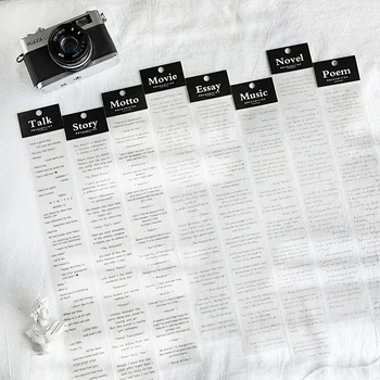 Mohamm 1Pcs Black English Series Tape Decorative Creative PET Stickers Scrapbooking Stationery School Supplies
Mohamm 1Pcs Black English Series Tape Decorative Creative PET Stickers Scrapbooking Stationery School Supplies