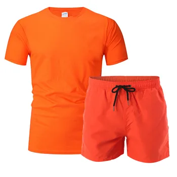 Summer 2020 fashion new men's short-sleeved sports suit, two-piece printed T-shirt + beach shorts, men's casual sports suit
Summer 2020 fashion new men's short-sleeved sports suit, two-piece printed T-shirt + beach shorts, men's casual sports suit