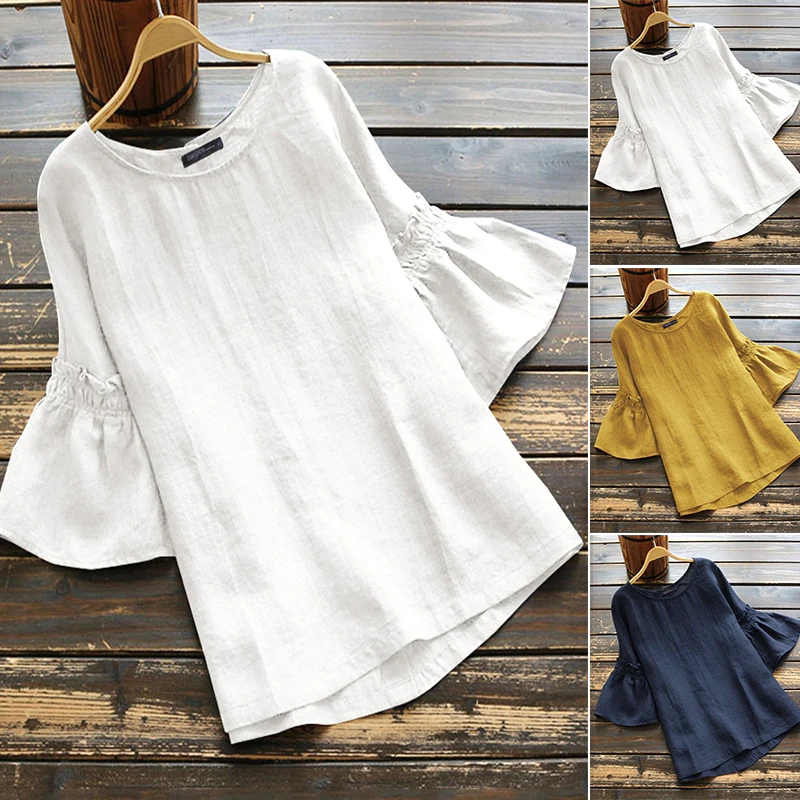 Summer Fashion Solid Thin Cotton Linen Blouse Loose Tee Tops Female Women Short Sleeve Shirt Blusas Femininas Pullover
Summer Fashion Solid Thin Cotton Linen Blouse Loose Tee Tops Female Women Short Sleeve Shirt Blusas Femininas Pullover