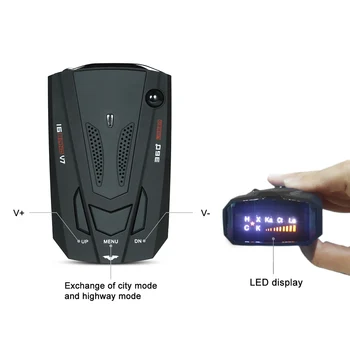 Hot Auto 360 Degree Car Anti Radar Detector for Vehicle V7 Speed Voice Alert Warning with 16 Band LED Display Detector
Hot Auto 360 Degree Car Anti Radar Detector for Vehicle V7 Speed Voice Alert Warning with 16 Band LED Display Detector