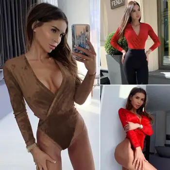 Women Sexy Jumpsuit Leotard Autumn Winter Clothes Bodycon Bodysuits Top Blouse Ladies Strapless Slim Fit High Waist Cubwear
Women Sexy Jumpsuit Leotard Autumn Winter Clothes Bodycon Bodysuits Top Blouse Ladies Strapless Slim Fit High Waist Cubwear