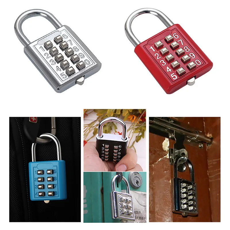 10 Digit Push Button Combination Padlock 5 Digit Locking Mechanism Zinc Alloy Anti-theft Digit Push Password Lock 4 Colors New
10 Digit Push Button Combination Padlock 5 Digit Locking Mechanism Zinc Alloy Anti-theft Digit Push Password Lock 4 Colors New