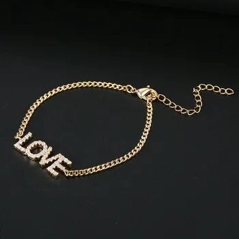 Handmade Custom Fashion Simple Personalized Name Ladies Zircon Bracelet Anklet Custom Holiday Gift 
Handmade Custom Fashion Simple Personalized Name Ladies Zircon Bracelet Anklet Custom Holiday Gift