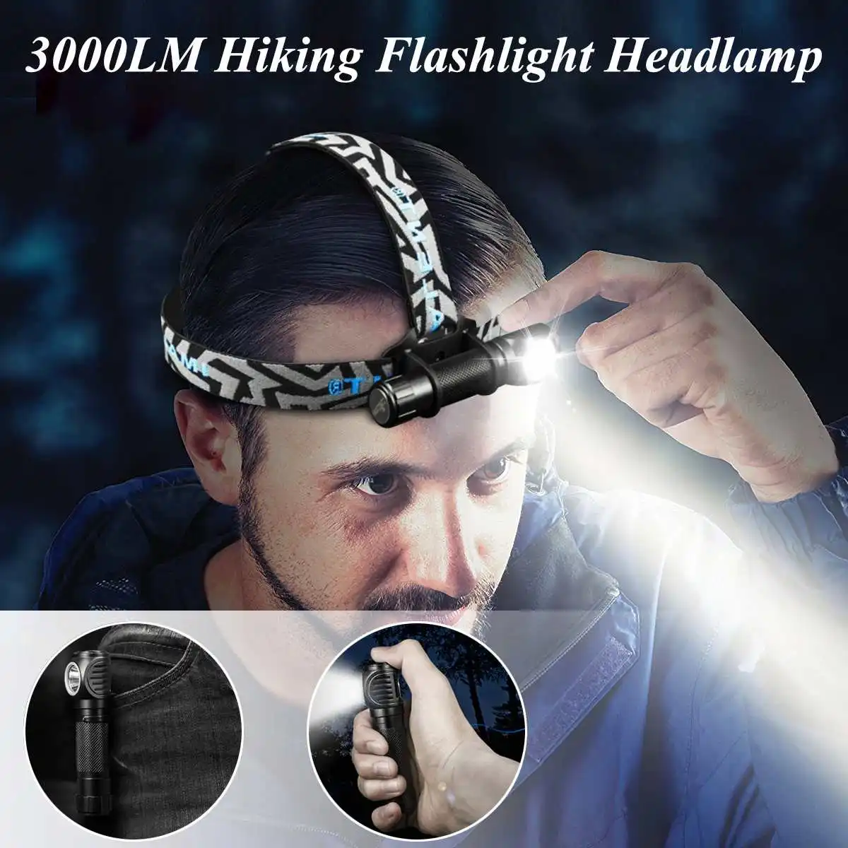 Professional HR70 XHP70.2 3000LM Brightness Magnetic Charge LED Flashlight USB Charge Headlamp Handheld Flashlight Hiking Light
Professional HR70 XHP70.2 3000LM Brightness Magnetic Charge LED Flashlight USB Charge Headlamp Handheld Flashlight Hiking Light
