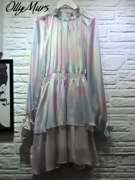 2020 New Autumn Winter O Neck Sexy Long Sleeve Dress Wrinkles Breasted Rainbow Dress Sexy Night Club Party Mini Dress Women 
2020 New Autumn Winter O Neck Sexy Long Sleeve Dress Wrinkles Breasted Rainbow Dress Sexy Night Club Party Mini Dress Women
