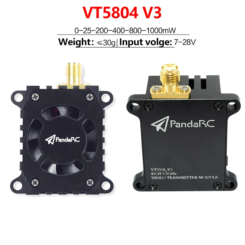 Новый стиль PandaRC VT5804 V3 5 8 ГГц 25 МВт/200 мВт/400 МВт/800 МВт/1000 МВт переключаемый