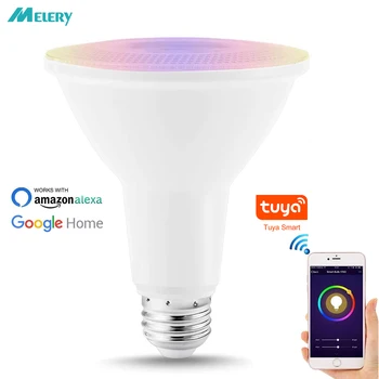 Wifi Smart Bulb E26/E27 Flood Light RGB PAR30 12W Equivalent 75W LED Spotlight 800LM Voice Remote Control by Alexa Google Home
Wifi Smart Bulb E26/E27 Flood Light RGB PAR30 12W Equivalent 75W LED Spotlight 800LM Voice Remote Control by Alexa Google Home