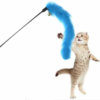 Cat Teaser Wand Pet Interactive Fun Stick Toy Wire Chaser Colorful Turkey Feather Cat Supplies Random Colors
Cat Teaser Wand Pet Interactive Fun Stick Toy Wire Chaser Colorful Turkey Feather Cat Supplies Random Colors