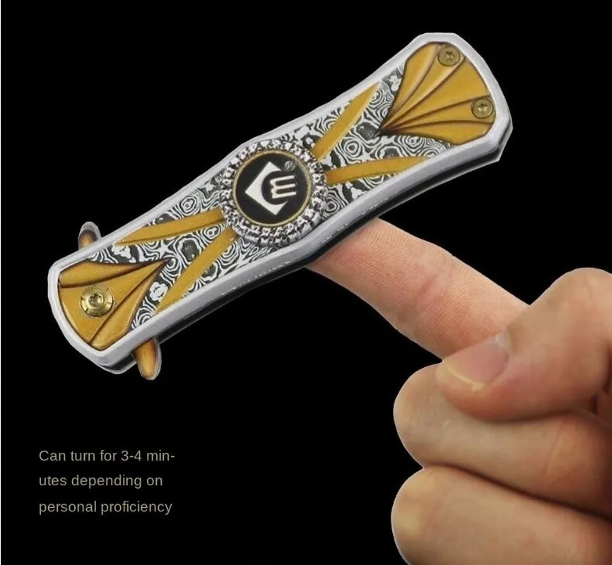 

Mengoing Fidget Spinner Folding Blade Knife 440C Steel Aluminum Handle Hand Spinner Toy Small EDC Knives