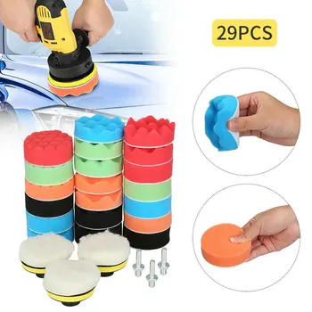 29Pcs Polishing Pad Kit Buffing Pads Car Care Polisher Waxing Polishing Set for Boat Car 3 inch Removes Scratches Accessories
29Pcs Polishing Pad Kit Buffing Pads Car Care Polisher Waxing Polishing Set for Boat Car 3 inch Removes Scratches Accessories