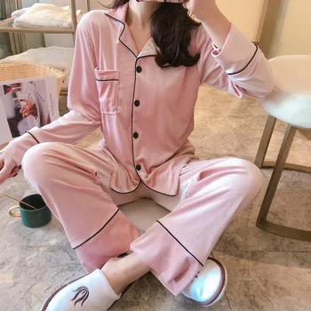 Korean Style Sweet Female Sleepwear 2PCS Set Casual Nightgown Pants Pajama Set Women Home Suit Pijama Mujer пижама женская
Korean Style Sweet Female Sleepwear 2PCS Set Casual Nightgown Pants Pajama Set Women Home Suit Pijama Mujer пижама женская