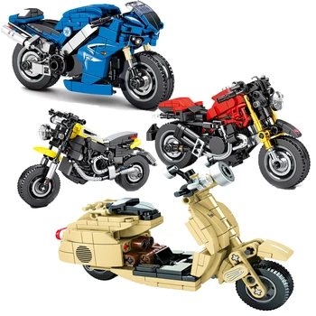 Technic Small Motorcycle Building Block Vespa Motor Model Vehicle Steam DIY Assembly Bricks Toys Collection For Kids Boys Gifts
Technic Small Motorcycle Building Block Vespa Motor Model Vehicle Steam DIY Assembly Bricks Toys Collection For Kids Boys Gifts