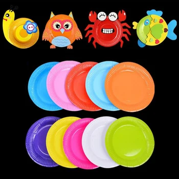 Popular 10 Pcs Disposable Plates Color Cardboard Children's Manual DIY Birthday Party Festival Disposable Solid Color Round Tray
Popular 10 Pcs Disposable Plates Color Cardboard Children's Manual DIY Birthday Party Festival Disposable Solid Color Round Tray