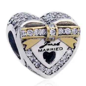 Original Crystal Wedding Love Heart With Gold Bow Beads Fit 925 Sterling Silver Bead Charm Bracelet Bangle DIY Jewelry
Original Crystal Wedding Love Heart With Gold Bow Beads Fit 925 Sterling Silver Bead Charm Bracelet Bangle DIY Jewelry